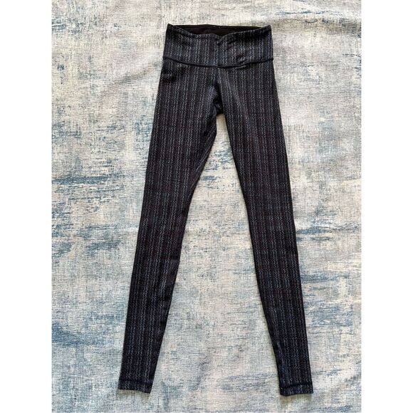 Lululemon Wunder Under Pant Ziggy Wee October Inkwell / Black Leggings Size 2 - Picture 1 of 6